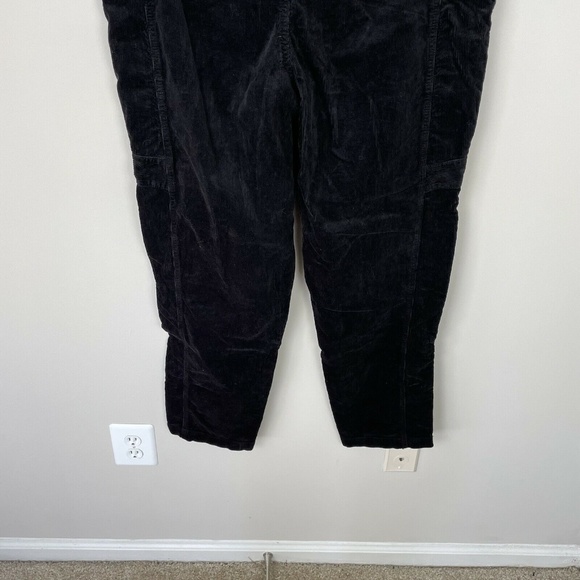 Anthropologie Pilcro Slim Corduroy Cargo Pants Size 32 Tall Black Ankle Zip New - Picture 4 of 10
